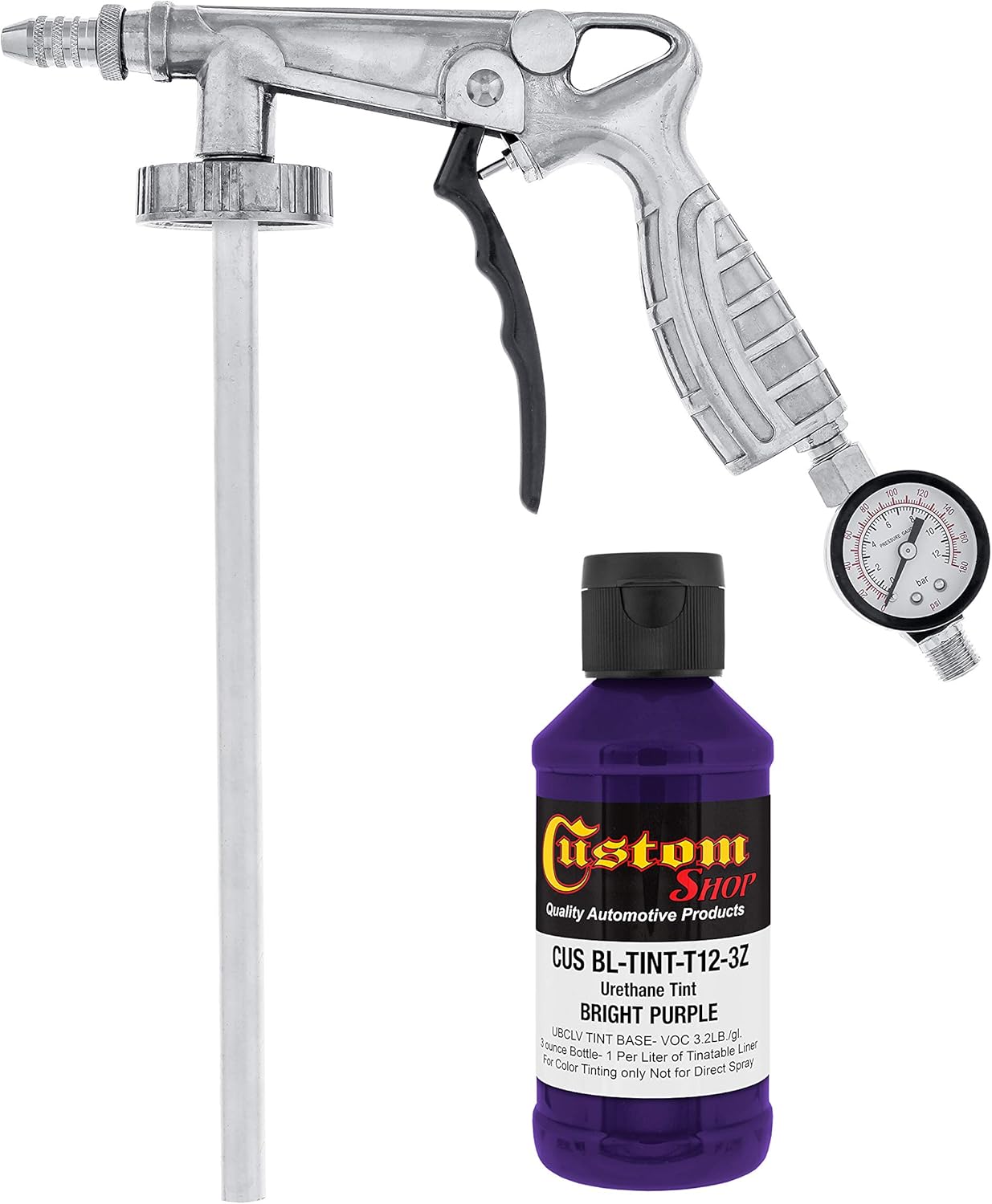 Custo Sho Brigh Purpl Urethan Spray-O Truc Be Line Ki an Custo Coa Spra Gu wit Regulator Liters