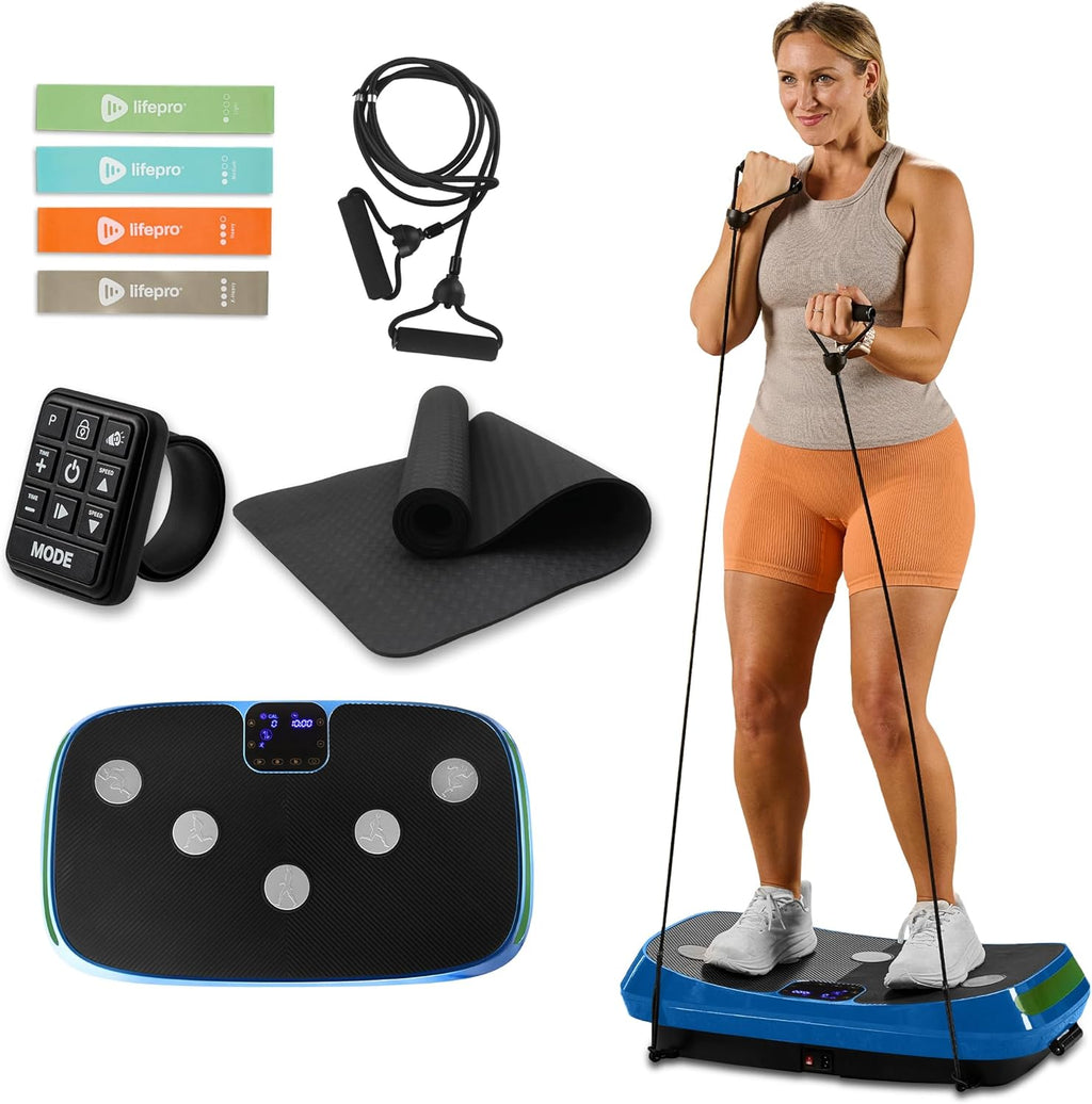 Lifepro Rumblex 4D Vibration Plate Exercise Machine with Triple Motor Oscillation, Linear, and Pulsation ¨C Advanced 4D Vibration Technology for Whole Body Fitness, Weight Loss and Recovery at Home