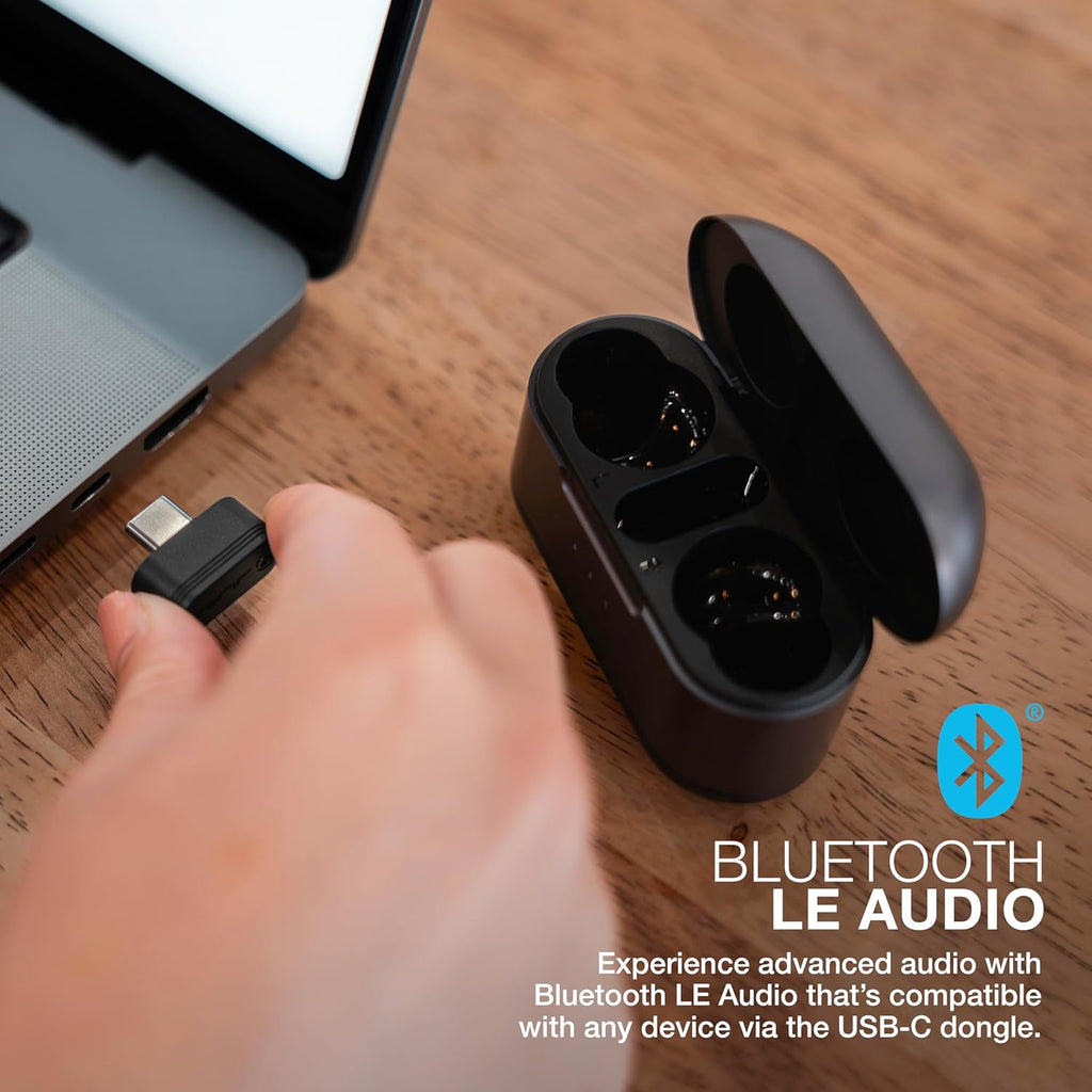 JLa Epi La Editio Tru Wireles Earbuds Hybri Dua Drivers Spatia Audio Multipoin BT Wireles o USB- Charging Wea Detec Aut Play/Pause Googl Fas Pair