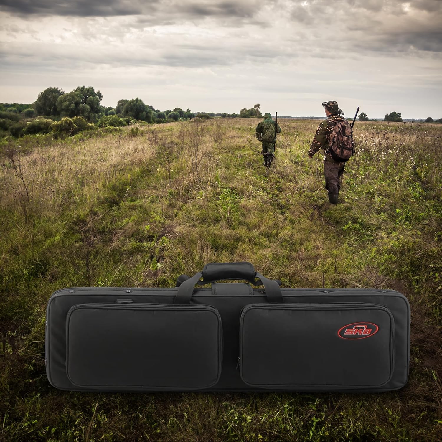 SK Case Rugge Exterio an Rigi Foa Interio Hybri Breakdow Trave Shotgu Cas fo 33.7 Inc Barrel wit Externa Pouches Black