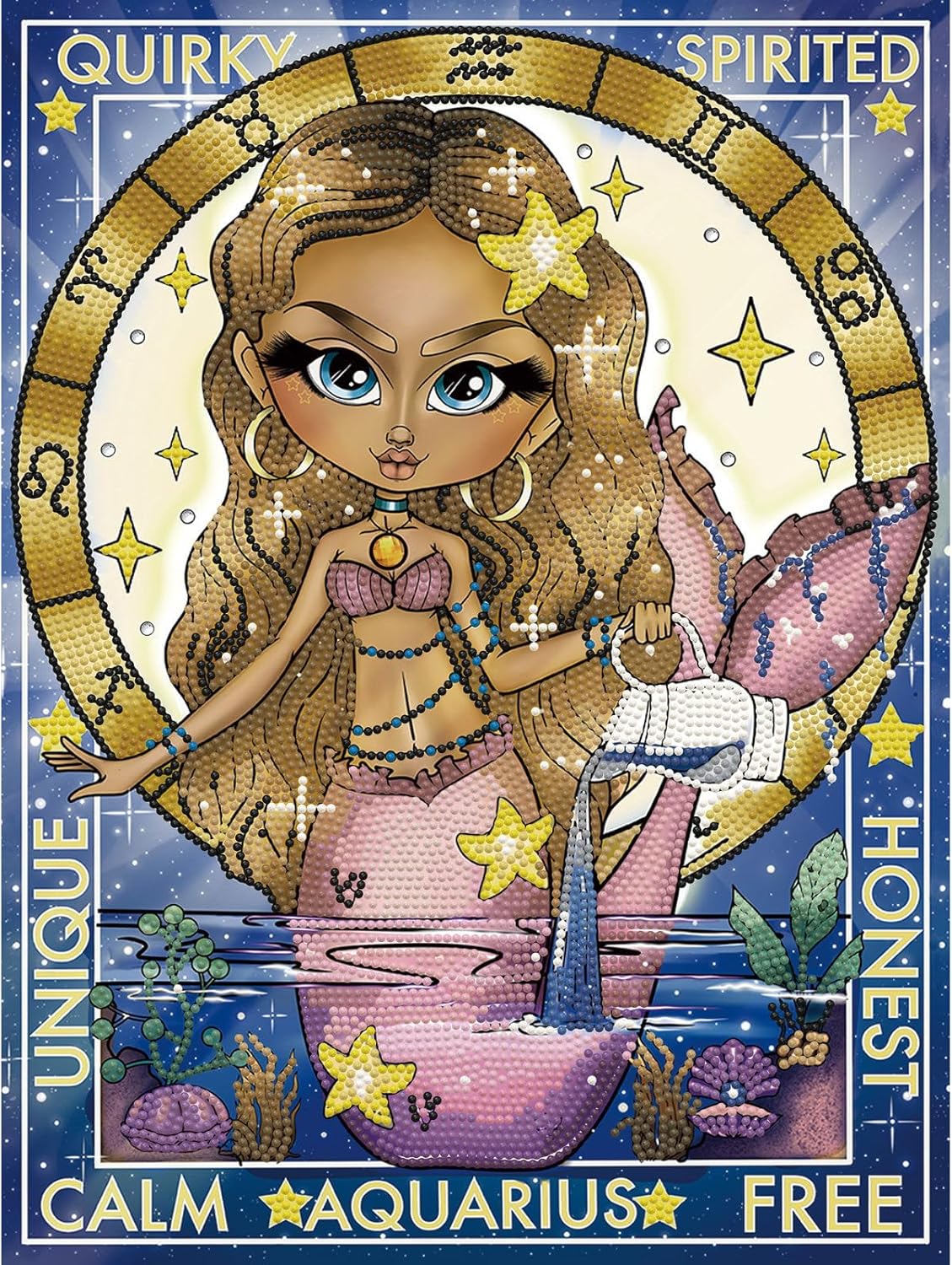 DIAMON DOT Aquariu Diamon Paintin Kit fo Adult Diamon Ar Kit Relaxin Creativ Craf Ki wit Dot Gem 15.8x11.8