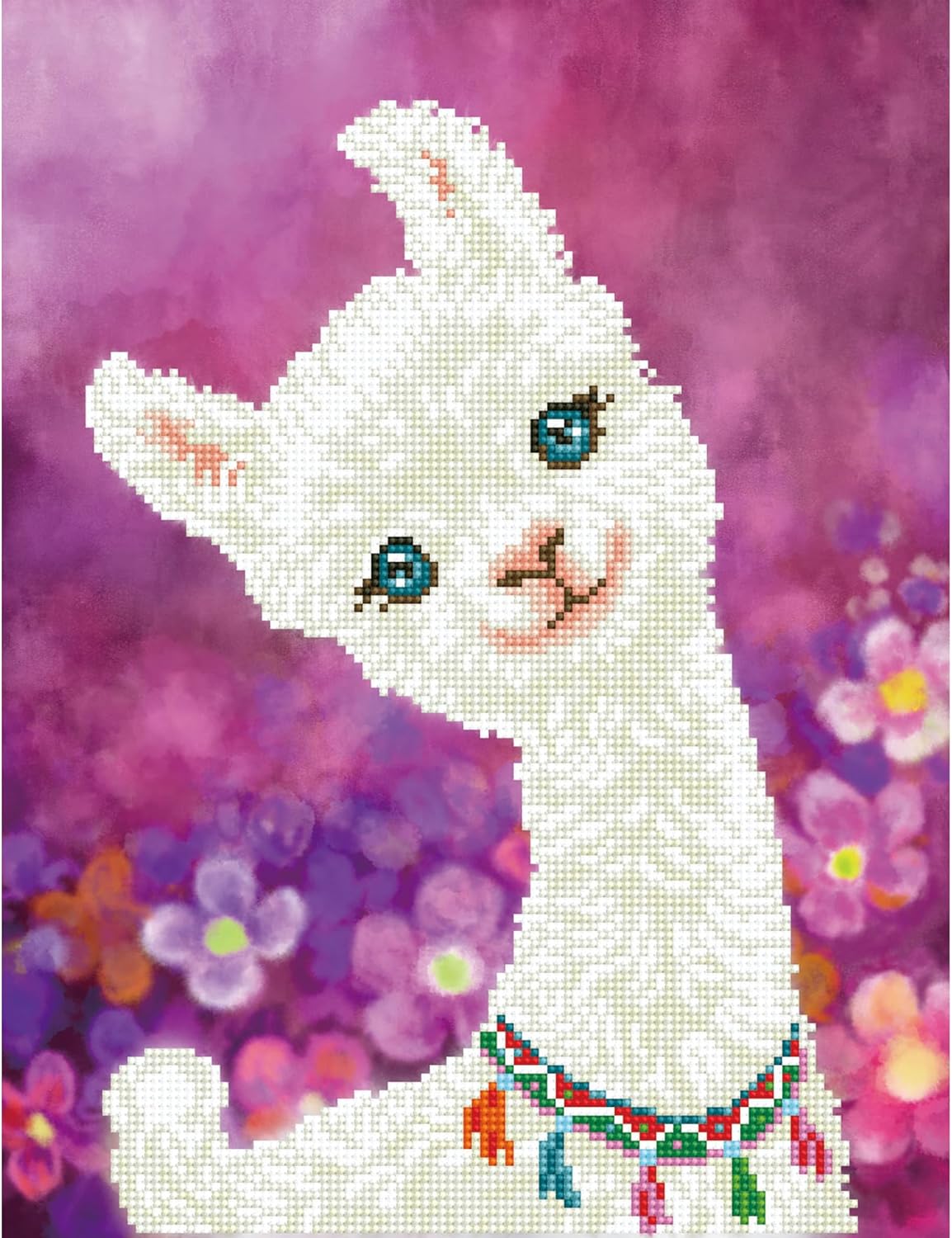 DIAMON DOT Lul Llam Diamon Paintin Kit fo Adult Diamon Ar Kit Relaxin Creativ Craf Ki wit Dot Gem 16.5x12.6