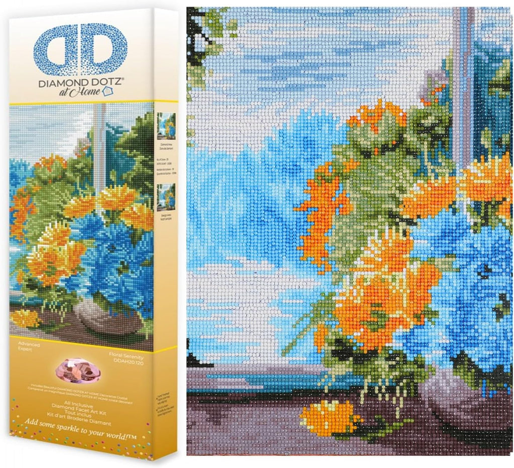 DIAMON DOT a Hom Flora Serenity Ful Drill Roun Dotz Diamon Paintin Kit Flowers Diamon Ar Ki fo Adults Diamon Ar Kit fo Adults Diamon Ar Flowers 18inchx14inch