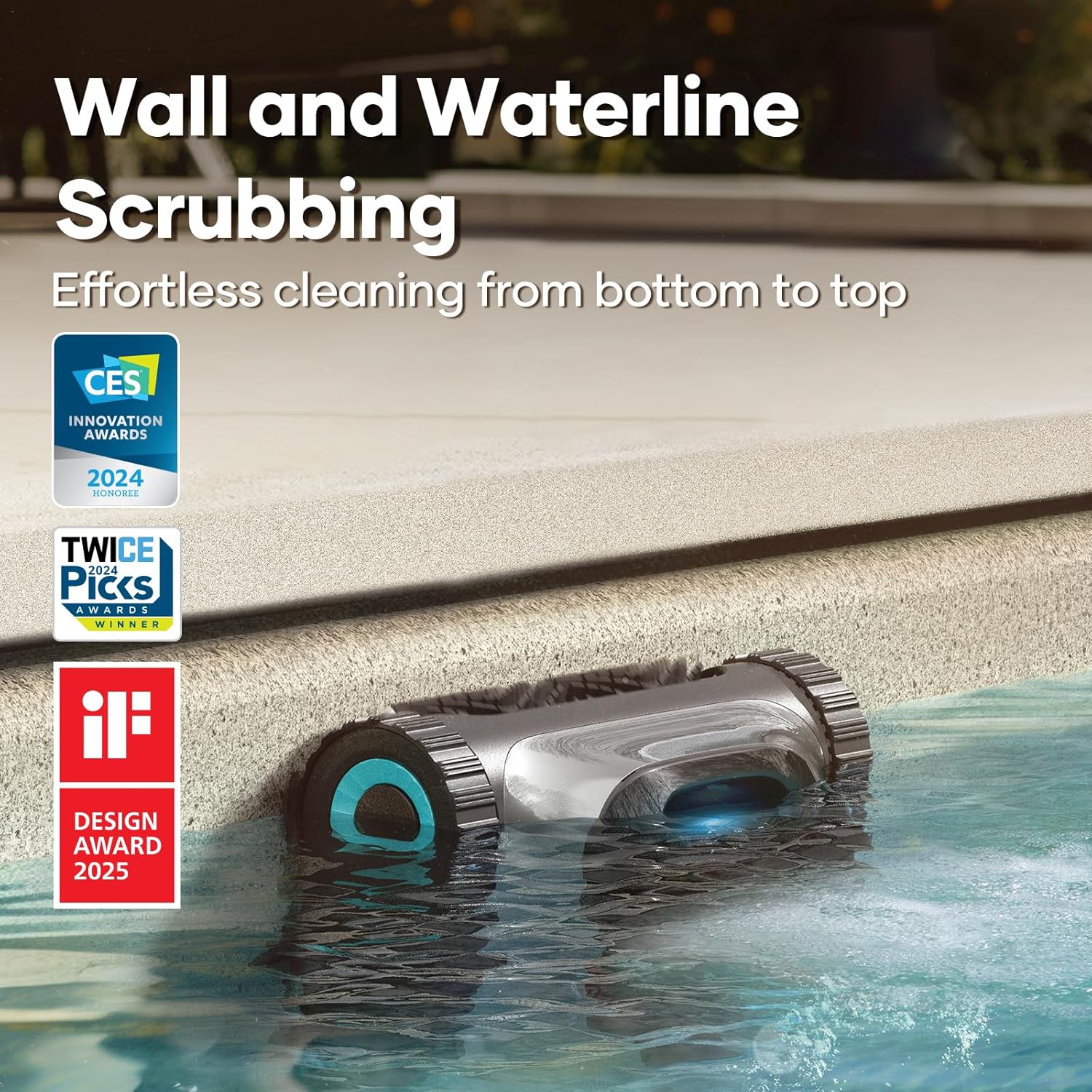 AIPE Scub S Cordles Roboti Cleaner Smar Navigatio fo Ingroun Pool u t 1,60 Sq.ft Wal an Waterlin Cleanin Vacuum