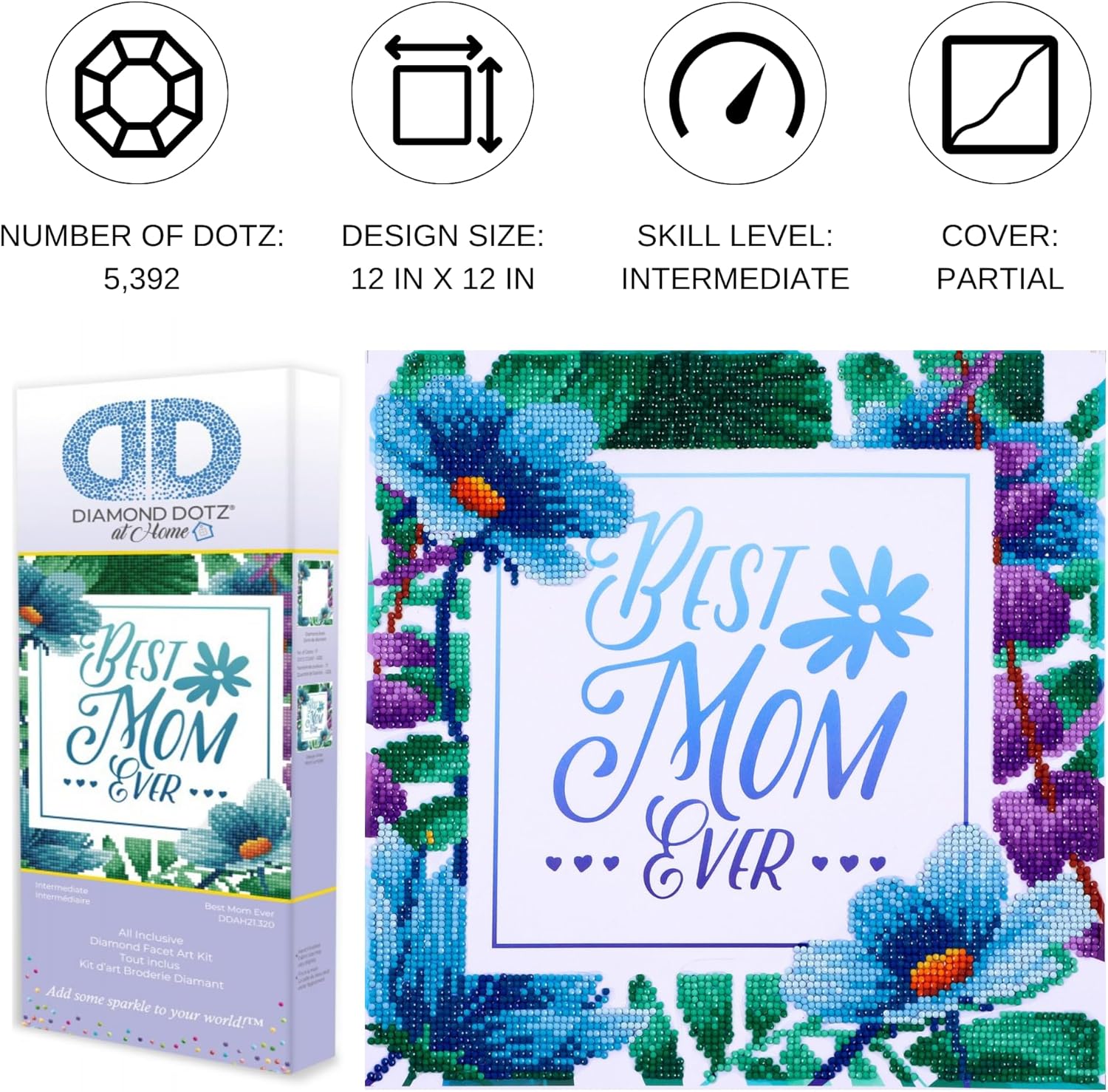 DIAMON DOT a Hom Bes Mo Eve Diamon Paintin Kit fo Adult Diamon Ar Kit Relaxin Creativ Craf Ki wit Dot Gem 12x12