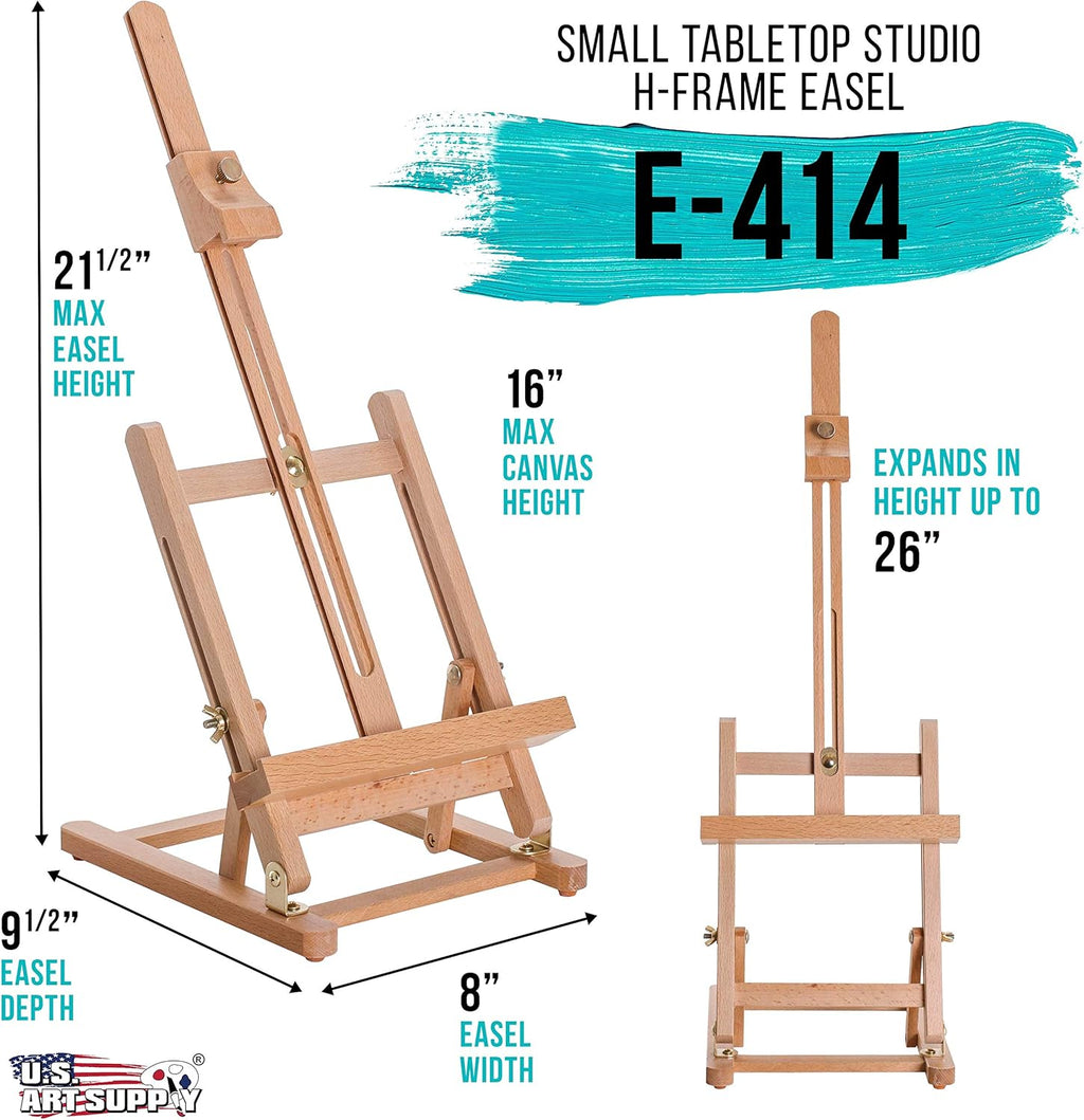U.S Ar Suppl Smal Woode Studi Fram Ease wit Storag Tra Hold Canva u t 16inc Adjustabl Beechwoo Artis Ease fo Painting Ar Displa Stand Pain Sketch