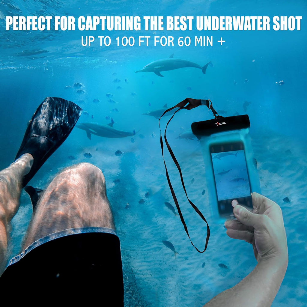 Submariner Large Waterproof Phone Pouch - Heavy/Duty Floating Universal Waterproof Case for Apple iPhone 11 X 8 7 Pro Samsung S20 S10 S9 S8 Note Pixel LG Sony & More