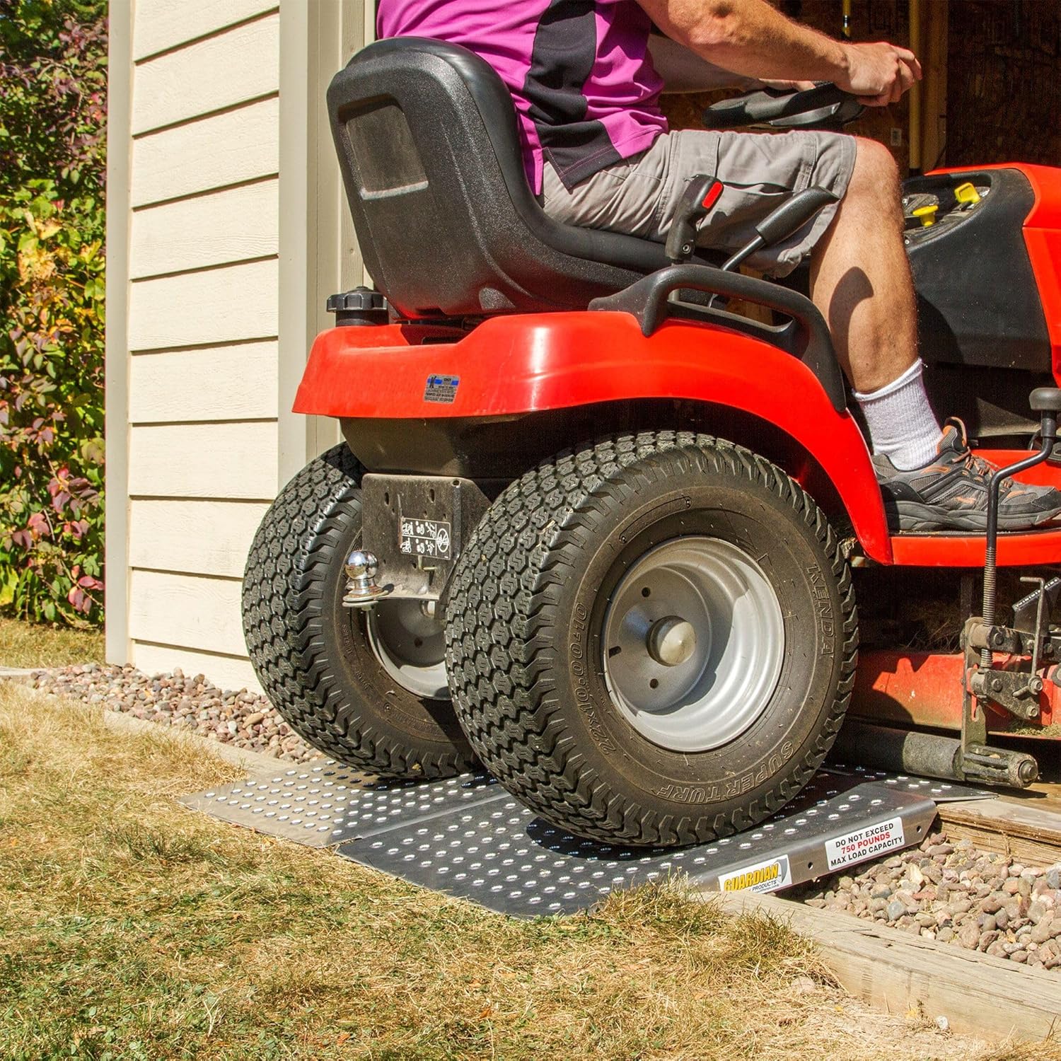 Guardia Aluminu She Storag Ramp Lawnmowe AT Gol Car Landscaping 1,50 lb Capacit wit Punc Plat Tractio 29inc 24inc  Pack