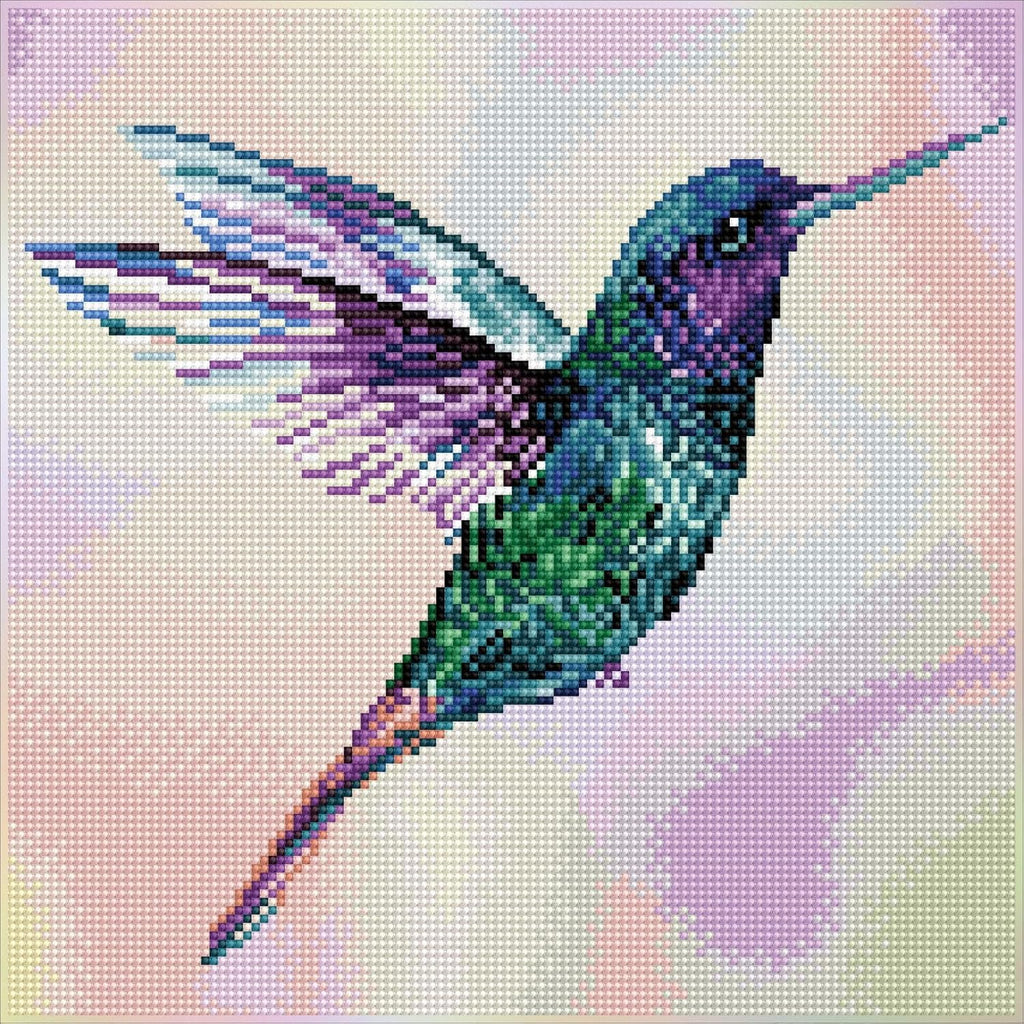 DIAMON DOT Humm Alon Hummingbir Diamon Paintin Kit fo Adult Diamon Ar Kit Relaxin Creativ Craf Ki wit Dot Gem 12.6inchx12.6inch