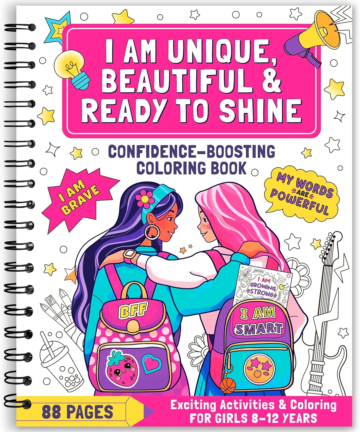 Confidence-Boostin Colorin Boo fo Girl Age 8-1 Fu Kid Colo Boo wit Positiv Affirmations Activitie Motivationa Art Colorin Boo fo Kid Age 8-1 fo Creativit Self-Esteem