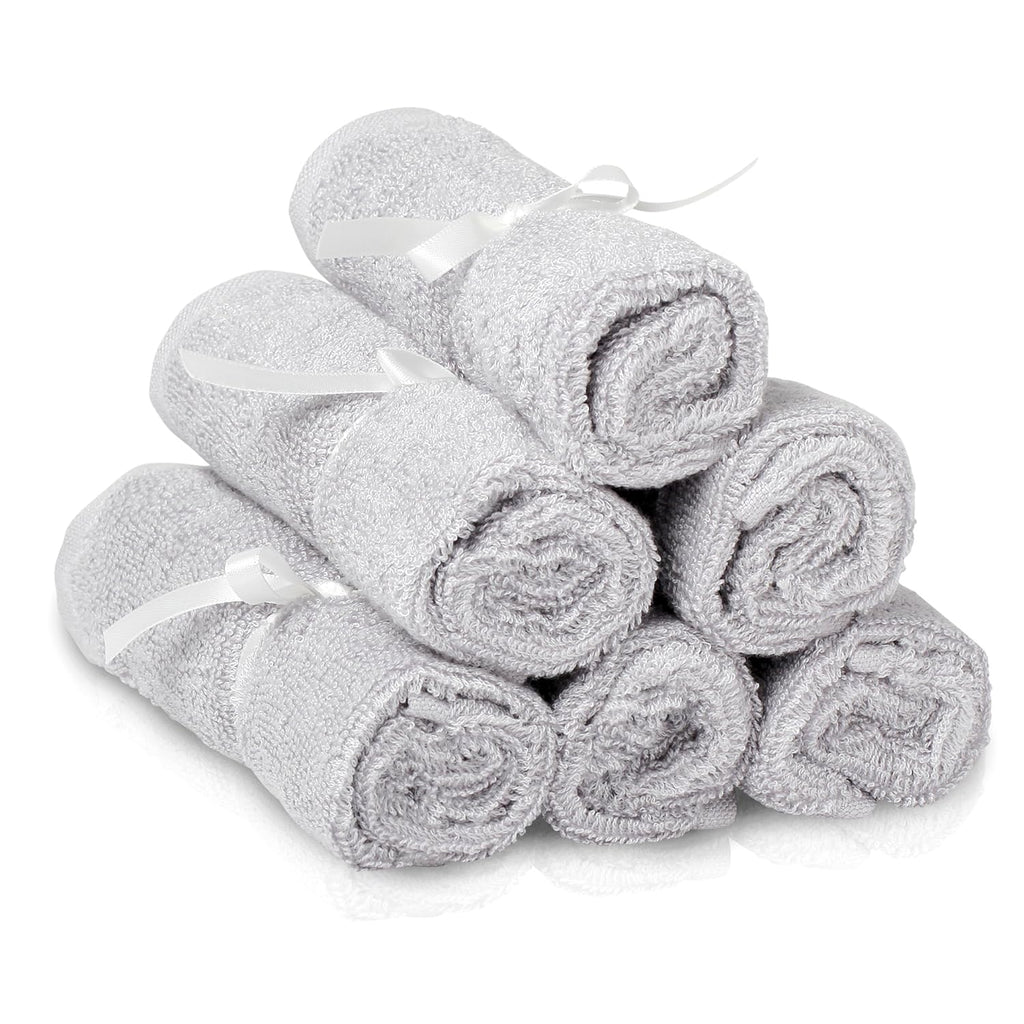 Natemi Bab Washcloth 10inchx10inc Sof Cotto Bab Towel Pac o Multipurpos Reusabl Wipe fo Infants Toddlers an Parents