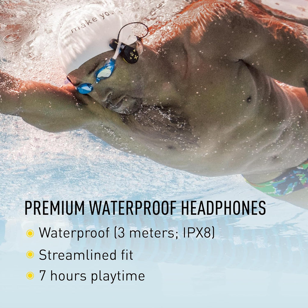 FINI Du Underwate MP Playe Bon Conductio Swi Headphone Waterproo Audi 4G MP3/WM Compatibl  Hr