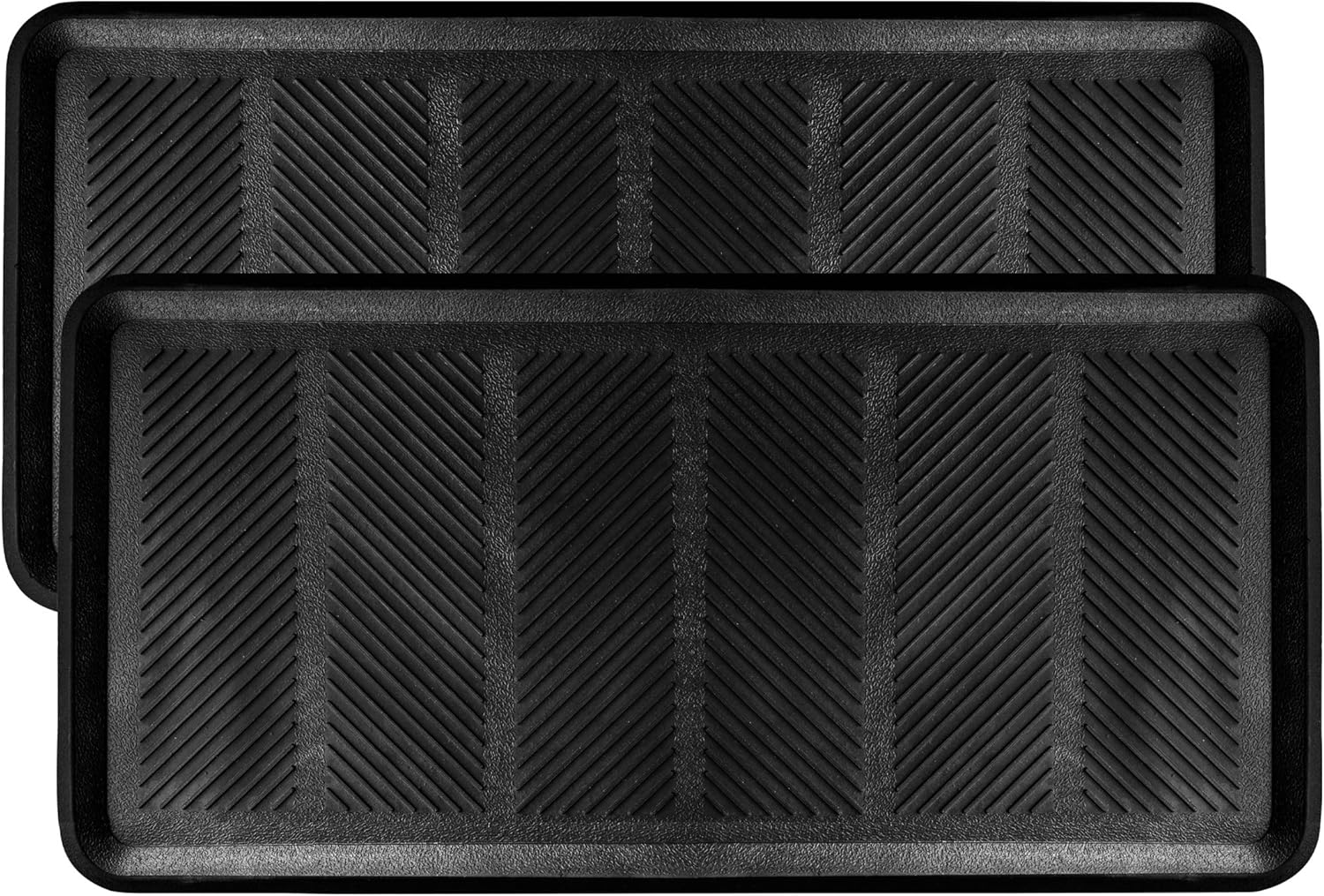 SafetyCare Rubber Shoe Boot Tray - Multi-Purpose - 32 x 16 Inches - 2 Mats