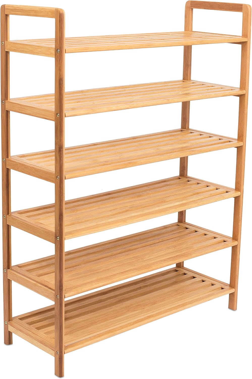 BIRDROC HOM Fre Standin Bambo Sho Rac  Tie Woo Closet an Entrywa Organize Fit 1 Pair o Shoes