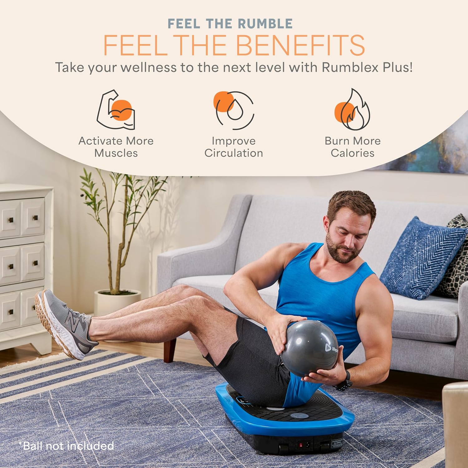 Lifepro Vibration Plate Machines ¨C Full Body Workout, Recovery Lymphatic Drainage with 4D Motion, Silent Operation, Joint Support, Triple Motor Technology for Circulation, Fat Burn Toning