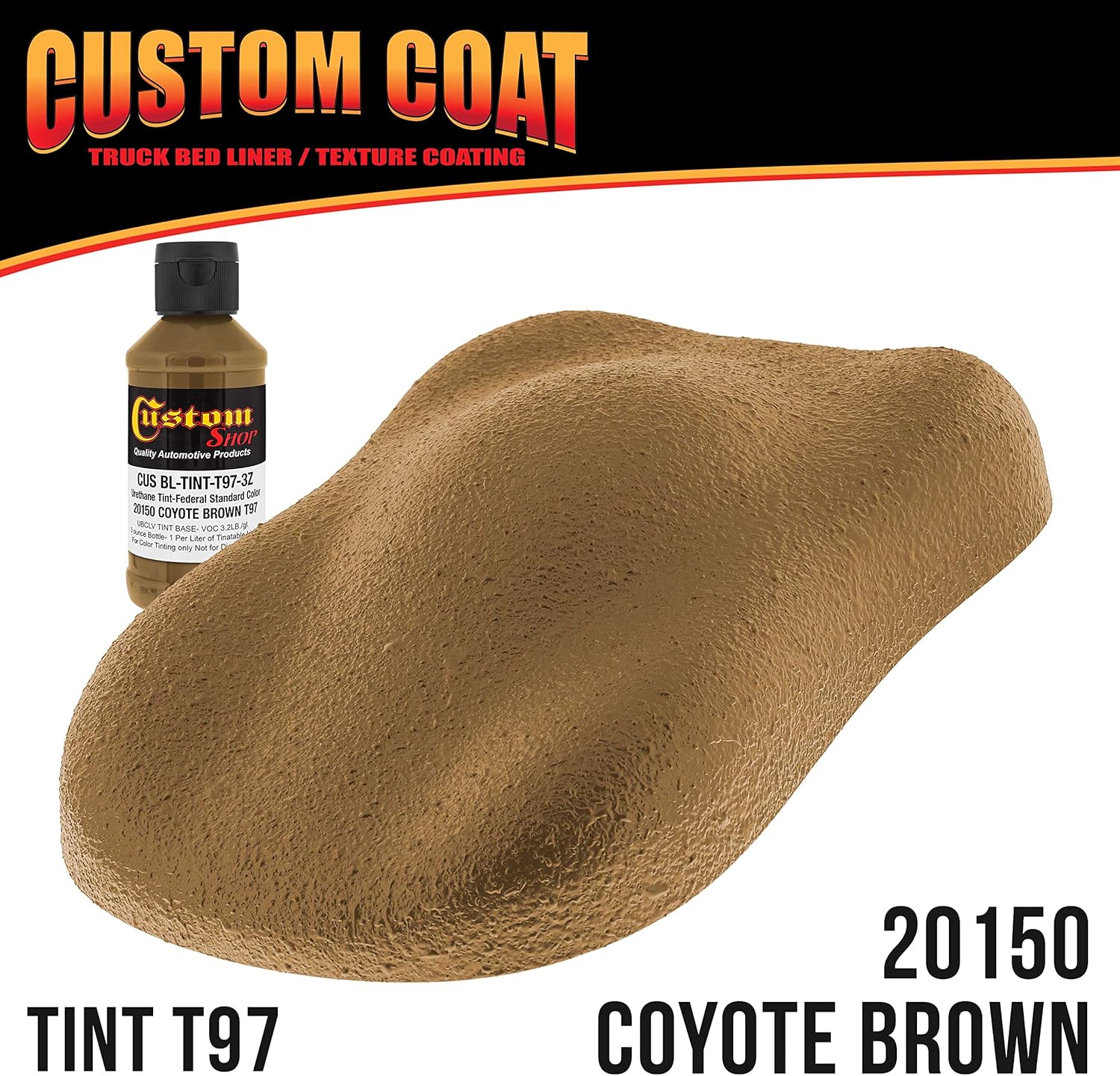 Custo Coa Federa Standar Colo 2501 Coyot Brow T9 Urethan Roll-On Brush-O o Spray-O Truc Be Liner Quar Ki wit Rolle Applicato Ki Texture Ca Aut Protectiv Coating
