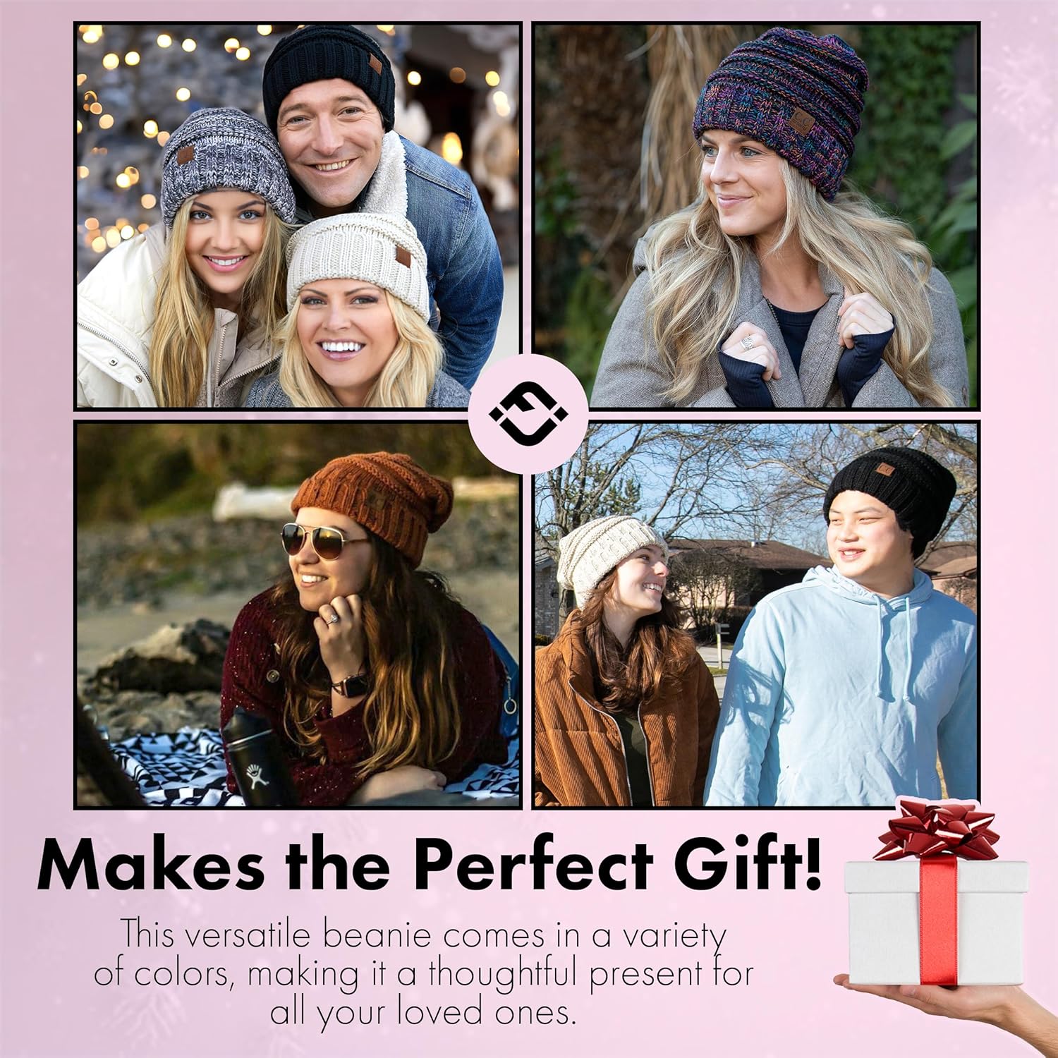 Funky Junque Exclusives Slouchy Beanie for Women ¨C Oversized Winter Hat, Chunky Cable Knit Beanies, Unisex Cold Weather Hats