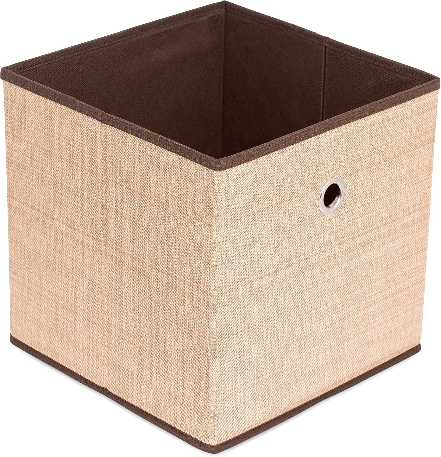 Internet' Bes Canva Storag Bi Durabl Storag Cub Bo Baske Containe Clothe Nurser Toy Organize Brow (Beige)