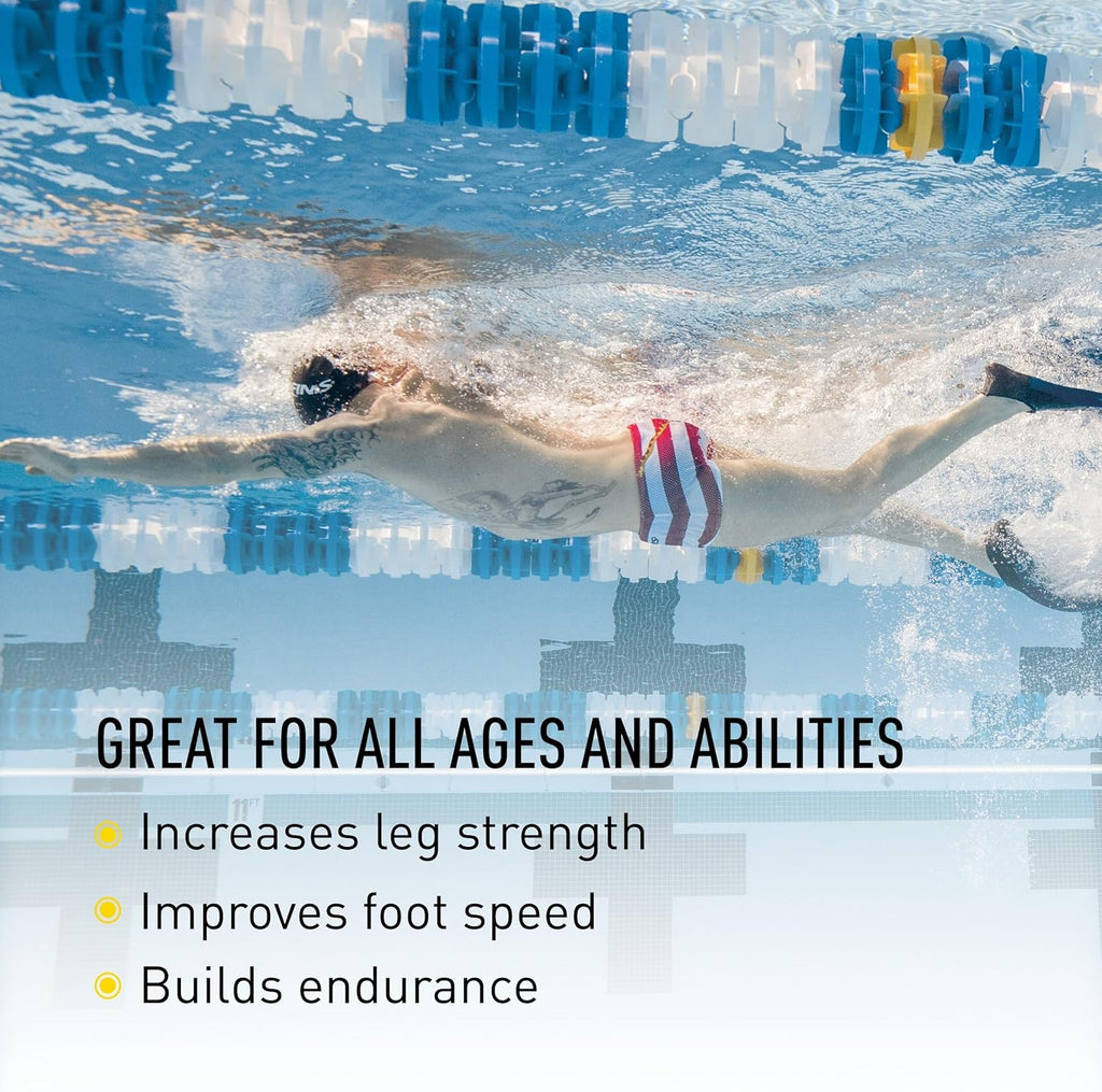 FINIS Long Floating Swim Fins - Training Fins for All Ages - Improves Kick Technique Body Position