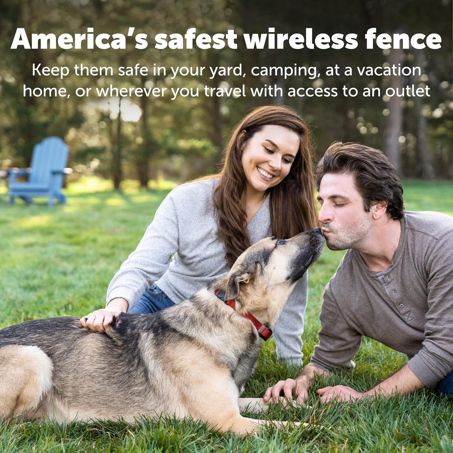 PetSafe Stay Play 2-Dog Wireless Fence for Stubborn Dogs - America's Safest Wireless Pet Containment System - No Dig Electric Fence - Circular Boundary - Secure 3/4-Acre Yard - for Dogs 5lb+
