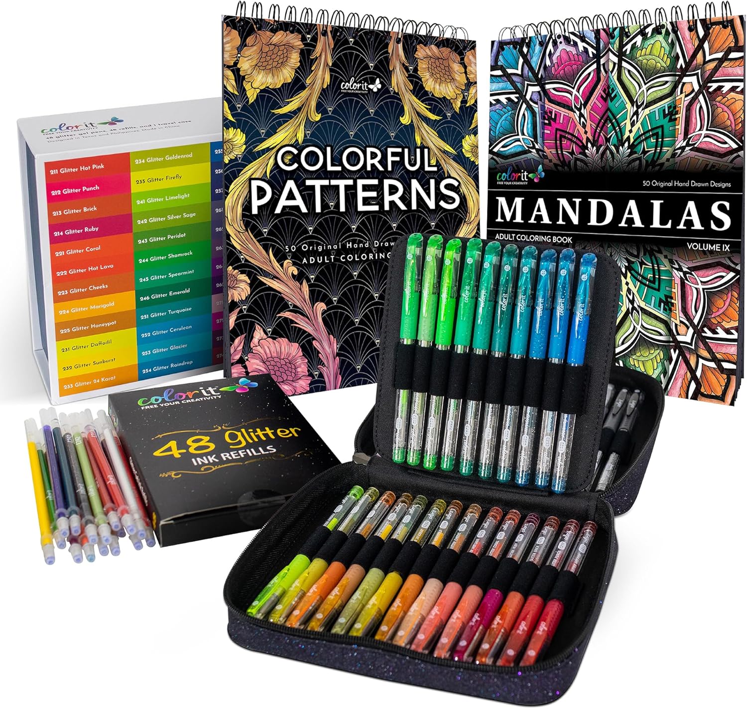 ColorI Ge Pen fo Colorin Book 9 Pac Wit Mandala t Color Volum I an Colorfu Pattern Spira Boun Adul Colorin Books 5 Original