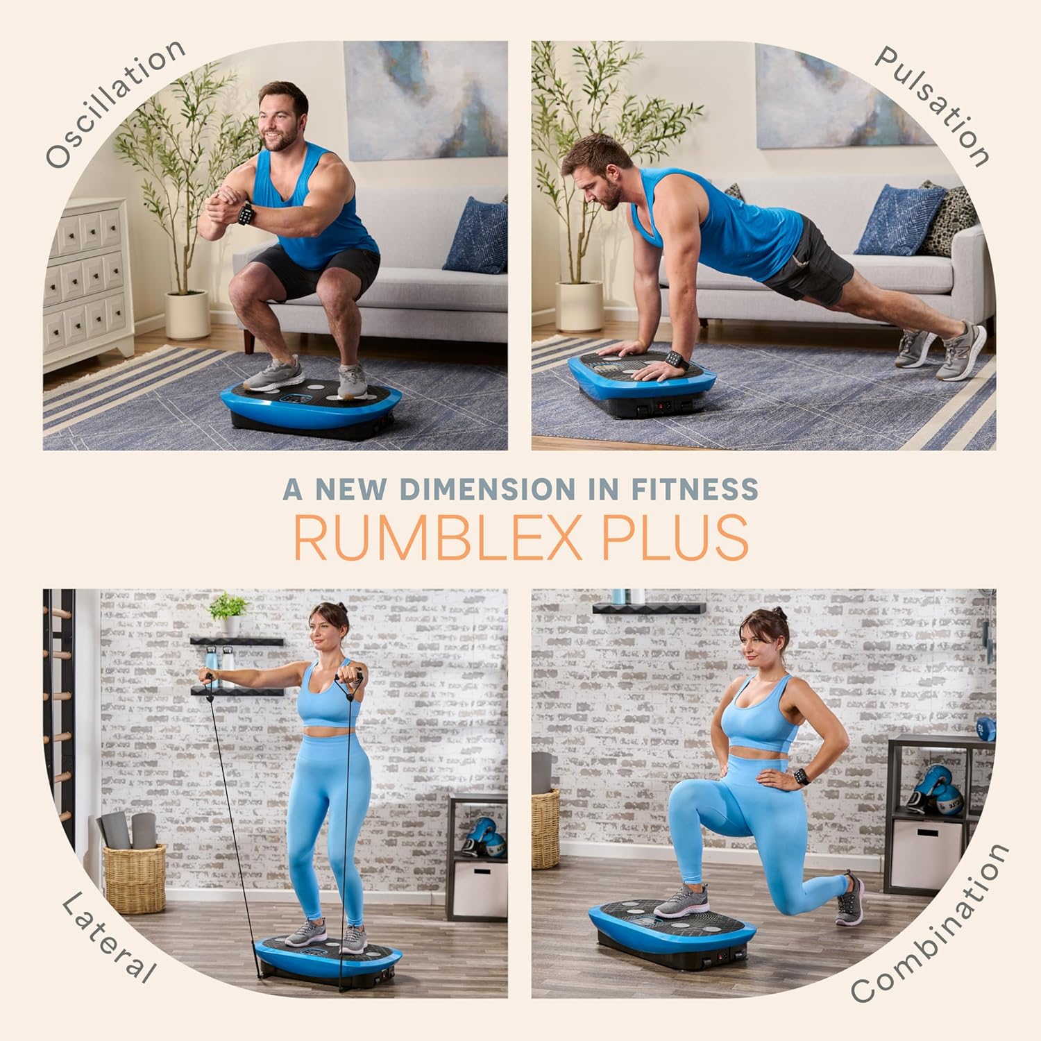 Lifepro Vibration Plate Machines ¨C Full Body Workout, Recovery Lymphatic Drainage with 4D Motion, Silent Operation, Joint Support, Triple Motor Technology for Circulation, Fat Burn Toning