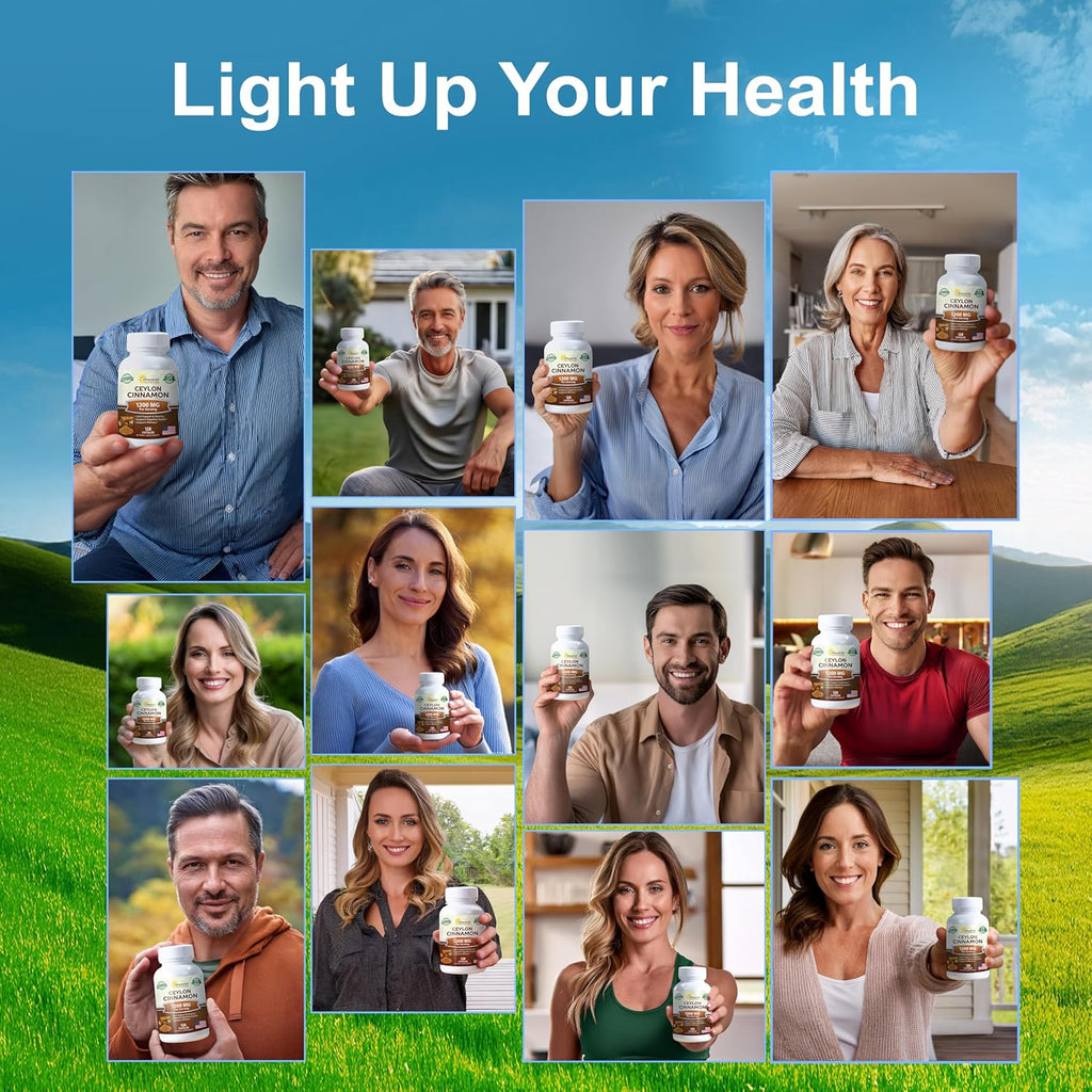 Natura Ceylo Cinnamo 1200m 12 Capsules Tru Cinnamo fro Sr Lanka Extrac Supplemen Pill Promote Hear Health
