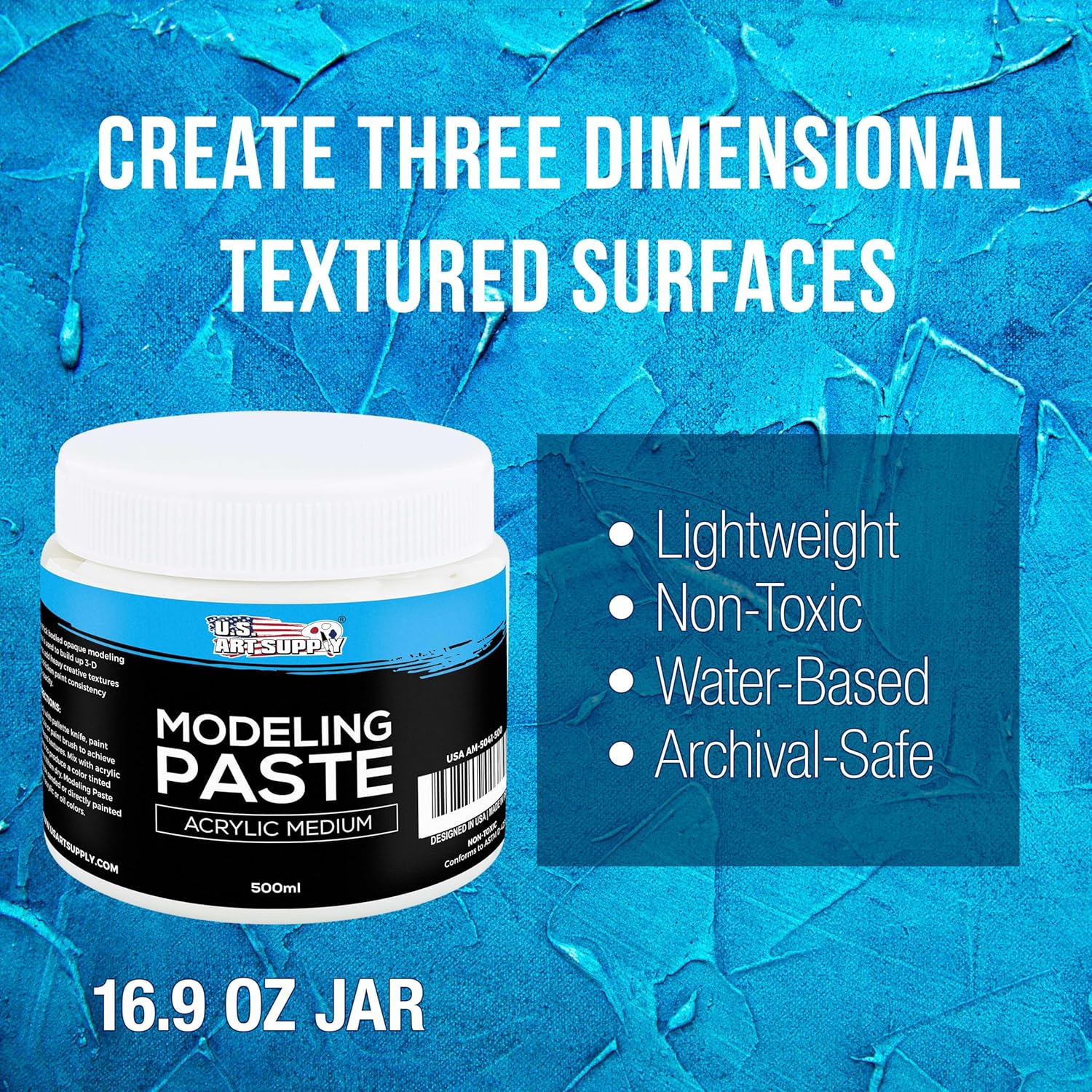 U.S Ar Suppl Acryli Modelin Past 16.9o (500ml Lightweight Flexible Mixable Sandable an Archival-Safe