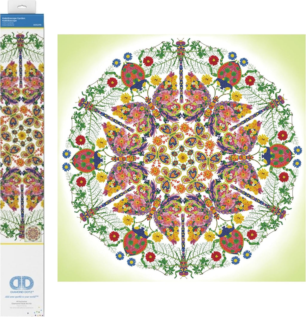 DIAMON DOT Kaleidoscop Garde Flora Diamon Paintin Kit fo Adult Diamon Ar Kit Relaxin Creativ Craf Ki wit Dot Gem 24.4inchx24.4inch