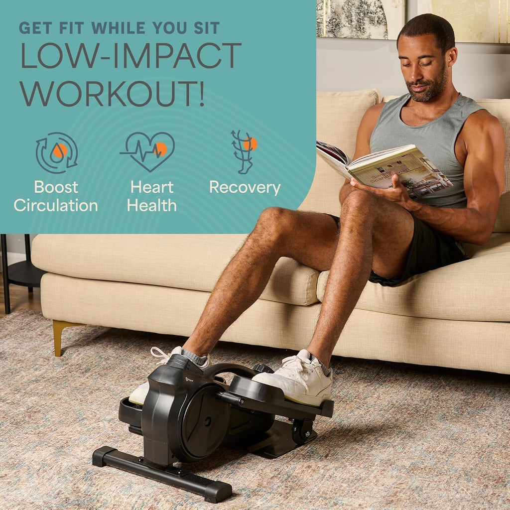 Lifepro Under Desk Elliptical Exercise Machine with or without Red Light, Seated Pedal Exerciser for Seniors Adults, Quiet Elliptical Machine for Home or Office, Portable Leg Exerciser While Sitting