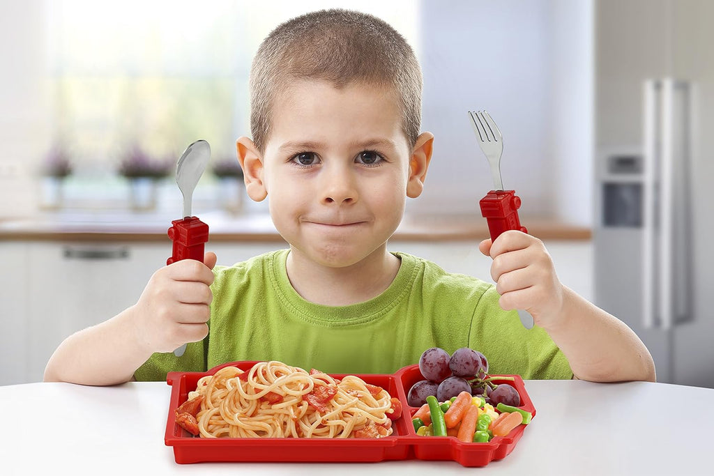 Funware Engagin Kids Dinnerwar Set Durable Divide Plate Idea fo Pick Eaters Educationa Mealtime Eas Cleaning Gif Fo Toddlers