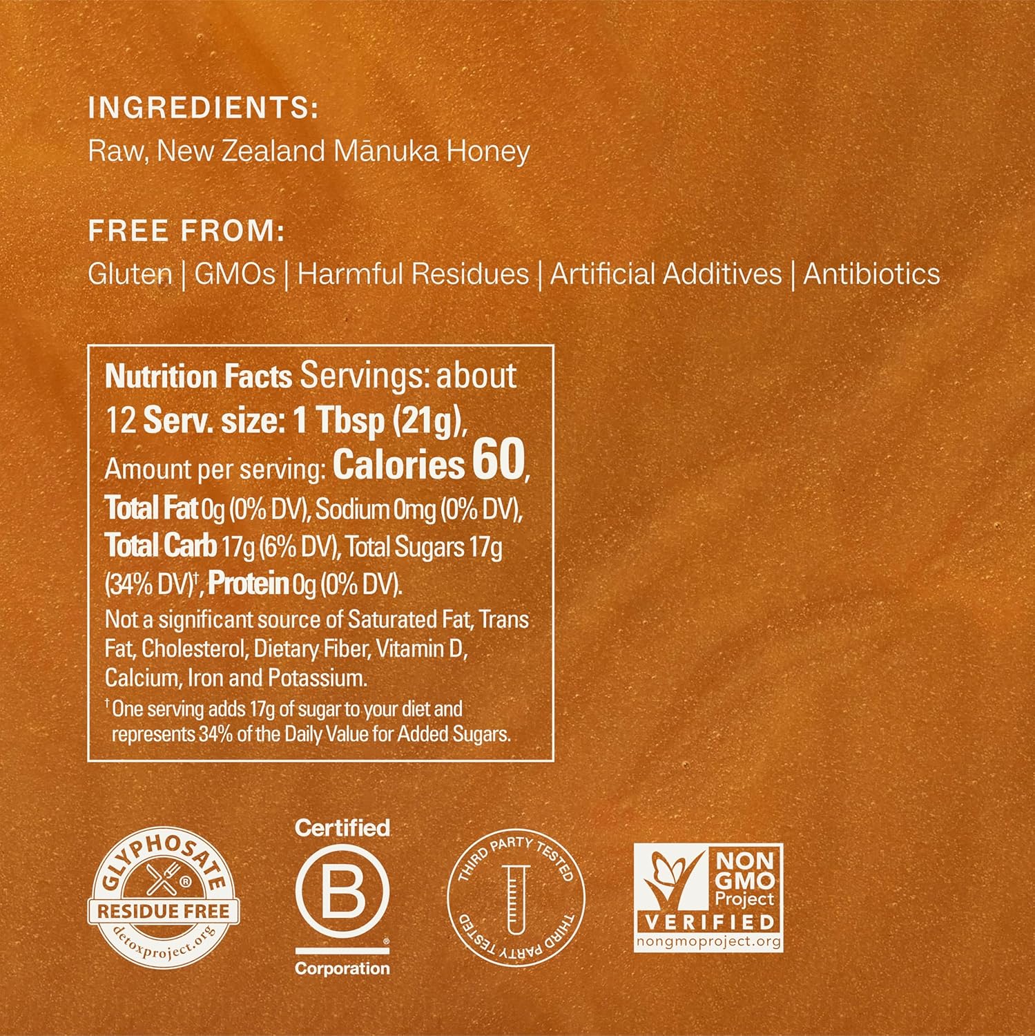 Manukor Ra Manuk Hone MG 50+ Ne Zealan Honey Non-GMO 3rd-Part Tested Glyphosat Residu Fre Certified 2000 Natura Compounds Traceabl fro Hive-to-Hand Dail Wellnes Suppor 250g
