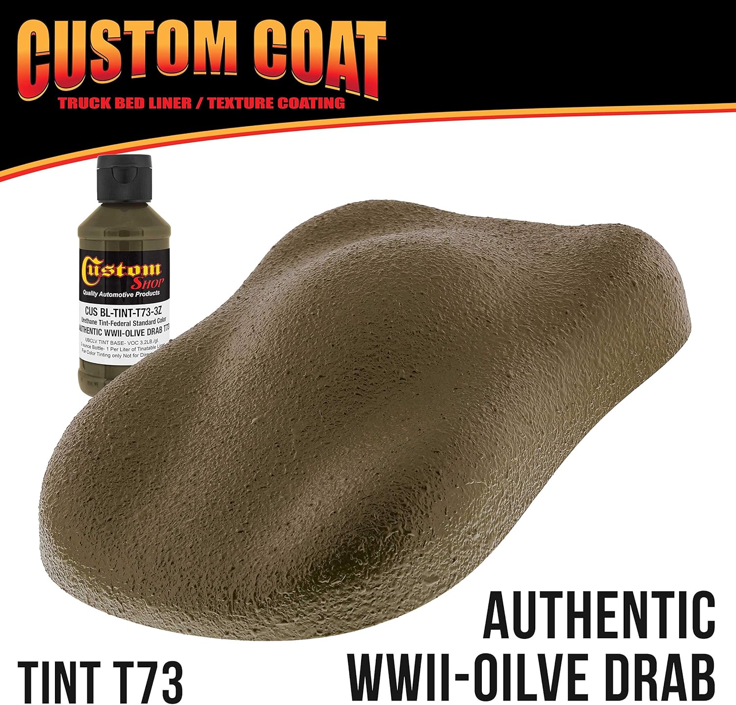 Custo Coa Federa Standar Colo Authenti WWI Oliv Dra T7 Urethan Roll-On Brush-O o Spray-O Truc Be Liner Gallo Ki wit Rolle Applicato Ki Texture Protectiv Coating