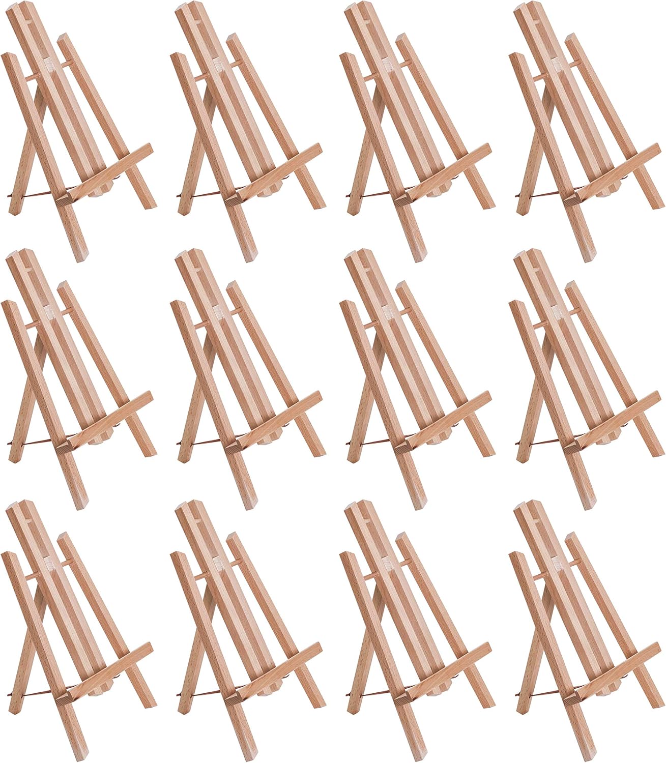 U.S. Art Supply 11inch Small Tabletop Display Easel - Beechwood Artist A-Frame Display Stand, Wooden Easel for Painting, Canvas Stand, (Pack of 1) Classrooms Events Photo Picture Sign Holder