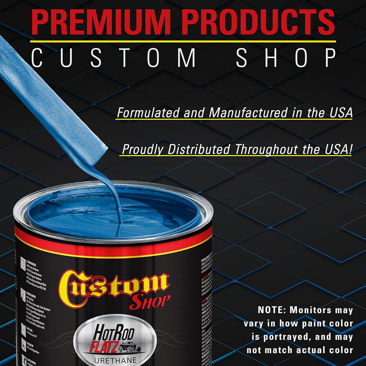 Custo Sho Cruis Nigh Blu Metalli Ho Ro Flat Fla Matt Sati Urethan Aut Pain Complet Gallo Pain Ki Professiona Lo Shee Automotive Ca Truc Coating 4: Mi Ratio