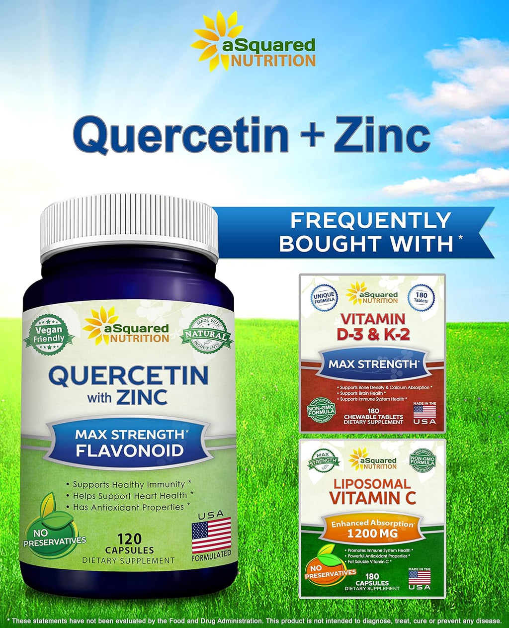 aSquare Nutritio Querceti 1000m wit Zin Supplemen 12 Capsule Querceti Dihydrat wit Blac Elderberr Zin Ma Strengt Powde Comple Pill t Hel Improv Immun Response