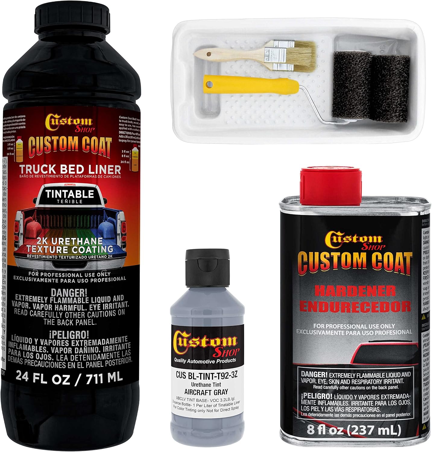 Custo Coa Federa Standar Colo 3630 Aircraf Gra T9 Urethan Roll-On Brush-O o Spray-O Truc Be Liner Quar Ki wit Rolle Applicato Ki Texture Ca Aut Protectiv Coating