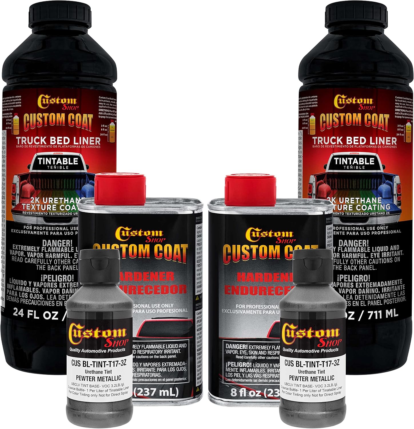 Custo Coa Pewte Metalli Quar (1/ Gallon Urethan Spray-O Truc Be Line Ki Eas Mixing Jus Shake Shoo Durabl Texture Protectiv Coating Preven Sto Rus Car Aut Equipment