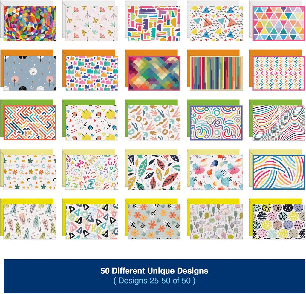 Dessi 5 Differen Blan Card Wit Envelope 4x Inc Blan Greetin Card w/Colore Envelope Gol Seals Colorfu Design N Repetition Al Occasio Not Card wit Envelope Set