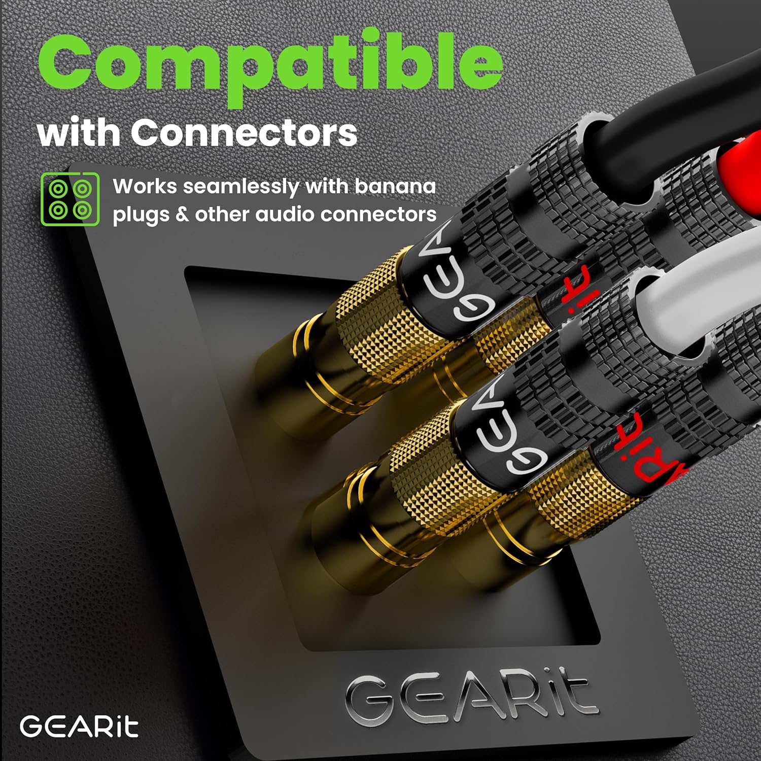 GEARit Outdoor Speaker Wire CL3 Rated, 14 Gauge Speaker Wire, Speaker Cable 250 ft for Outdoor Speakers, Patio, Garden, Backyard Audio, Direct Burial in Ground/in Wall, OFC (Black, 4-Conductors)