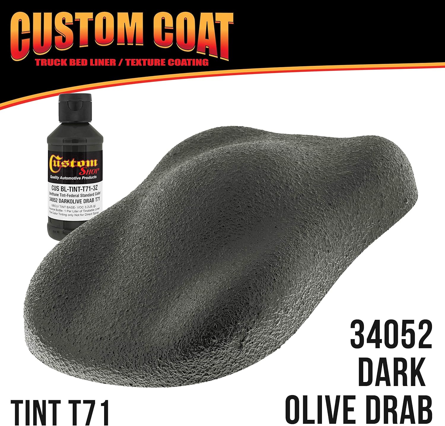 Custo Coa Federa Standar Colo 3405 USM Dar Oliv Dra T7 Urethan Spray-O Truc Be Liner Quar Ki wit Spra Gu an Regulato Durabl Texture Protectiv Coatin Eas Mix