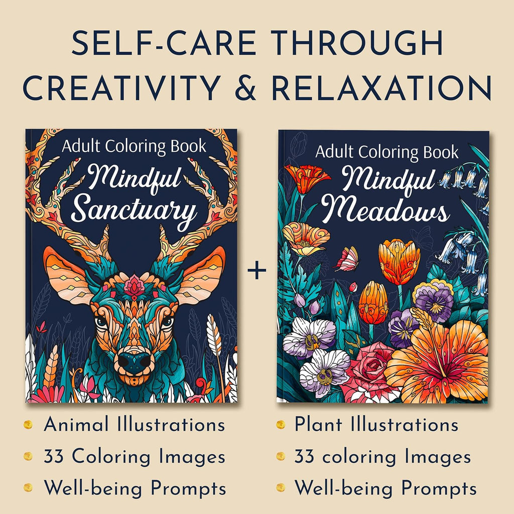 RYV Mindfu Meadow an Anima Colorin Boo fo Adult Beautifu an Relaxin Design t Unwin an Promot Mindfulnes Stres Relie Colorin Boo fo Women