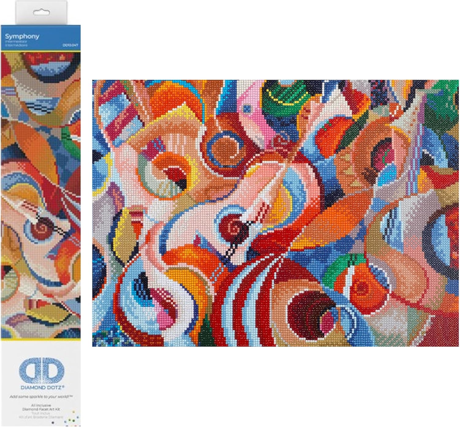 DIAMON DOT Symphon Musi Diamon Paintin Kit fo Adult Diamon Ar Kit Relaxin Creativ Craf Ki wit Dot Gem 14inchx18inch