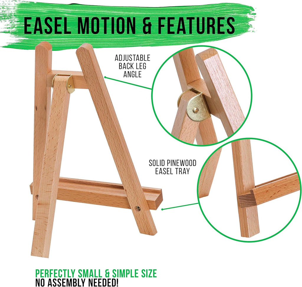 U Ar Suppl 8inc 8inc Stretche Canva wit 10.5inc Smal Woode Tableto Ease Ki ( Pack fo Paintin an Displa Stan A-Fram Tabl To Easel Canva Holder