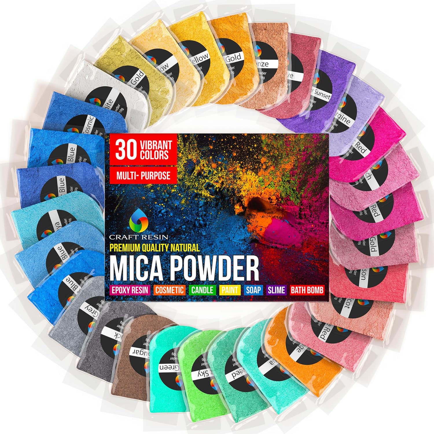 Craf Resi 3 Colo Mic Powde fo Epox Resi an U Resi Craftin Pigmen Powder Candl Dy an fo Jewelr Makin Soa Making Pearlescen Pigments Castin Resi Acryli Casting