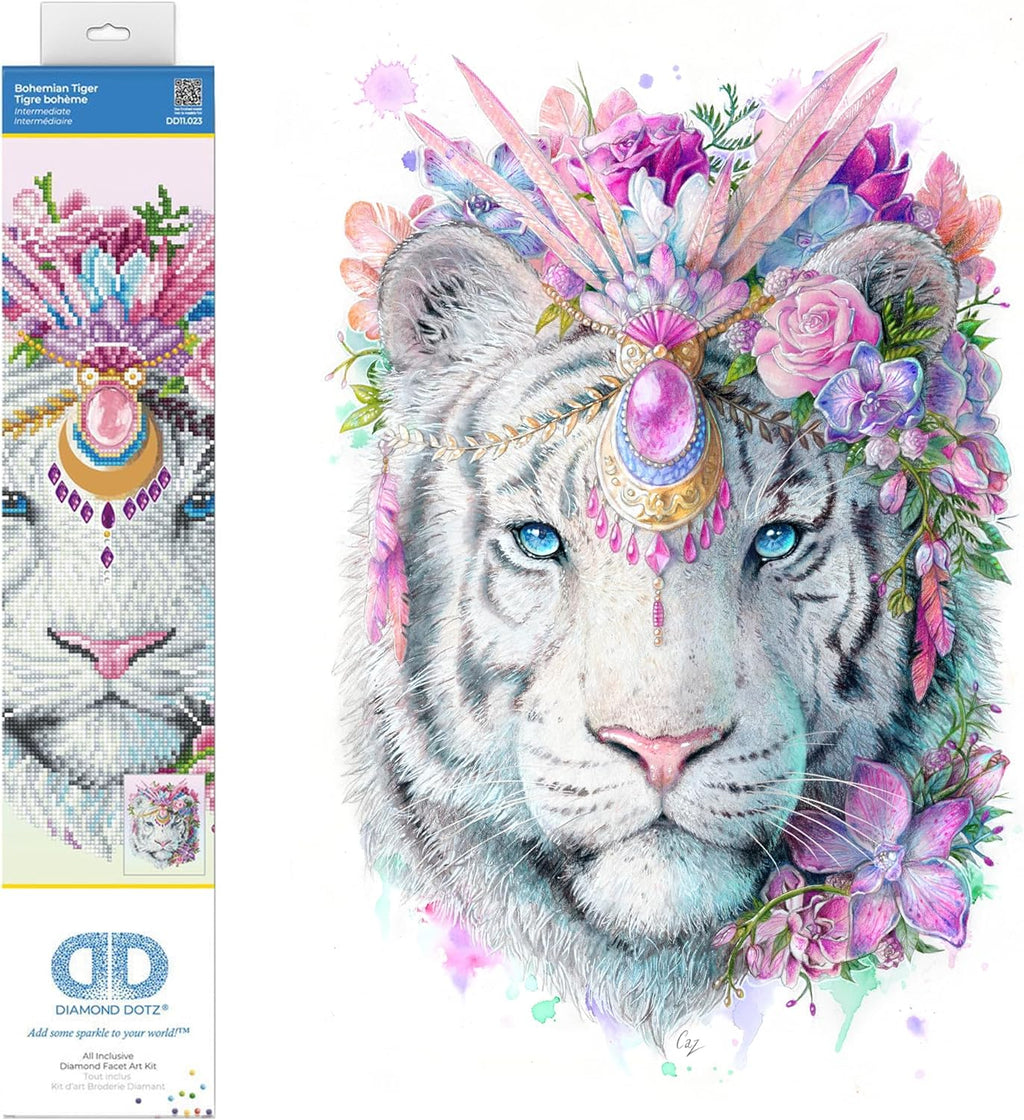 DIAMON DOT Bohemia Tige Diamon Paintin Kit fo Adult Diamon Ar Kit Relaxin Creativ Craf Ki wit Dot Gem 20.1x16.1