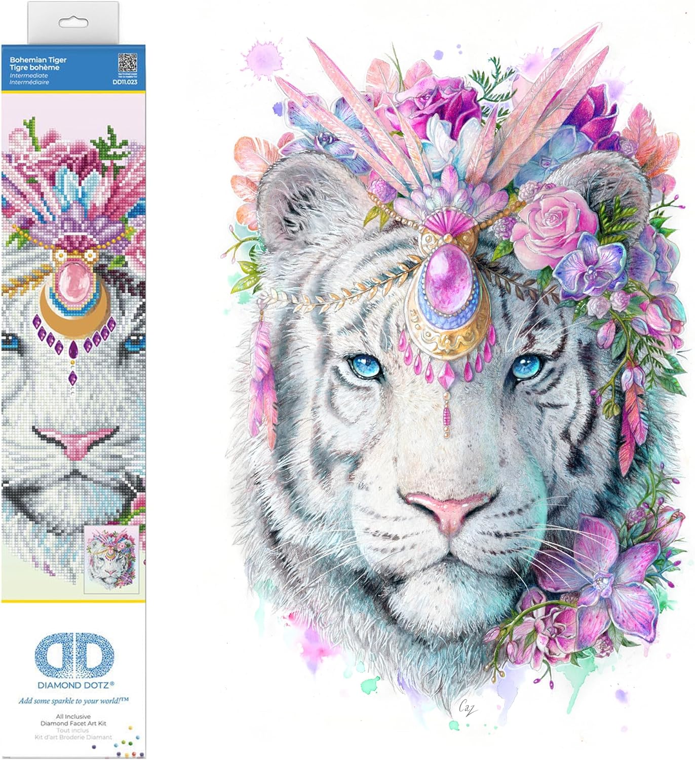 DIAMON DOT Bohemia Tige Diamon Paintin Kit fo Adult Diamon Ar Kit Relaxin Creativ Craf Ki wit Dot Gem 20.1x16.1