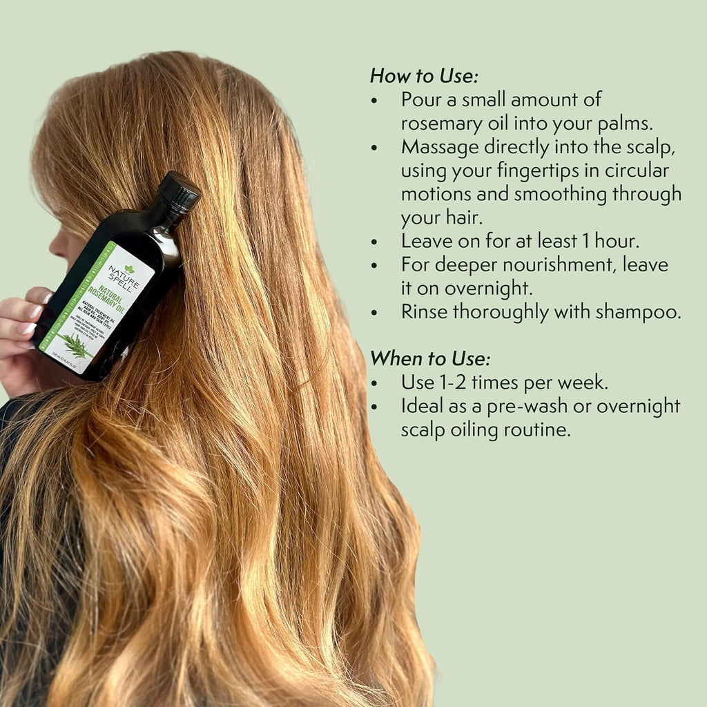 Natur Spel Rosemar Oi Fo Hai Growth Pre-Dilute Hai Scal Oi Nourishe Dry Damage Hair Fo Wome Men 5.0 F Oz