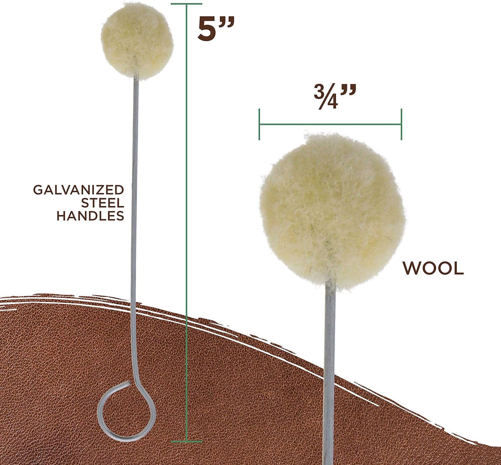 TC Globa Woo Dauber Bal Brus (Pac o 100 Applicato Too fo Leathe Dye Dying Staining Crafting DI Craft Projects Gluing Contac Cement Sho Shin Polis Daub Swab Wipe Spread