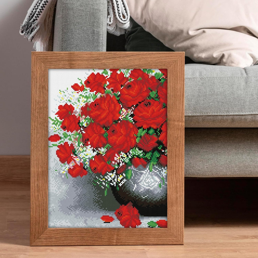 DIAMON DOT Classi Arrangemen Flower Diamon Paintin Kit fo Adult Diamon Ar Kit Relaxin Creativ Craf Ki wit Dot Gem 16.1inchx12.2inch